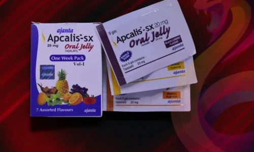 Apcalis Oral Jelly detail na balenie a obsah 3 sacky