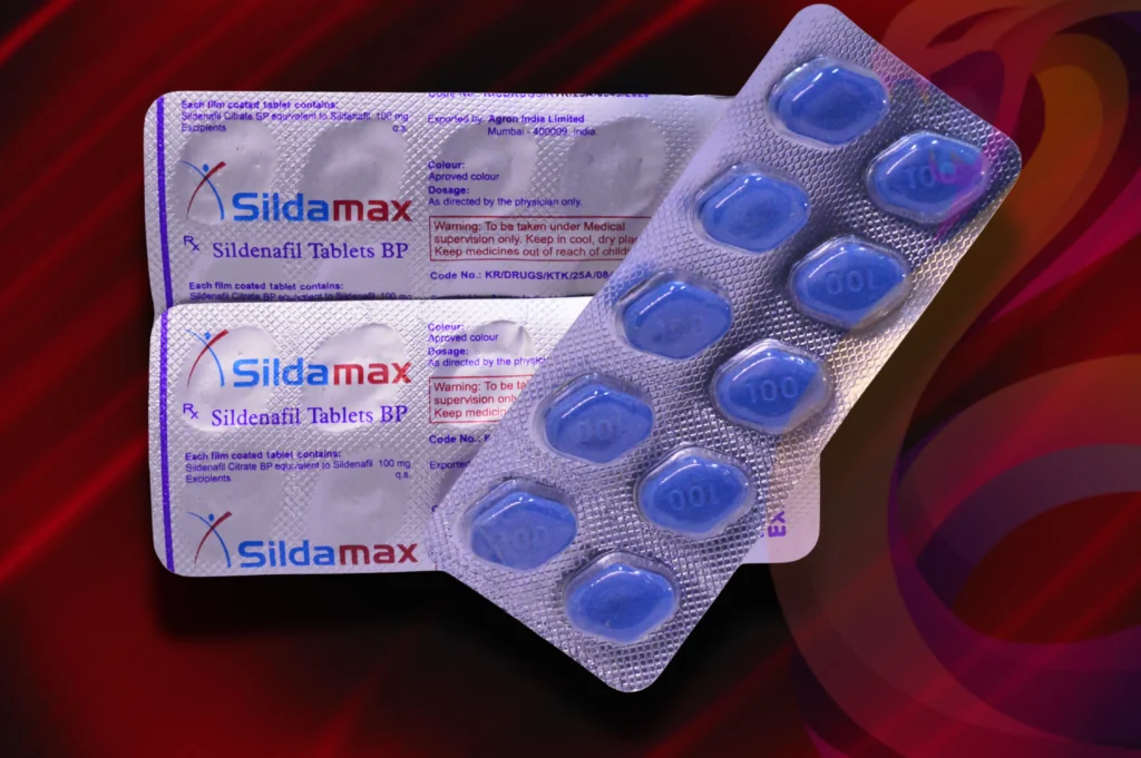 Sildamax (100 mg sildenafil citrátu) – Agron detail na 3 blistry