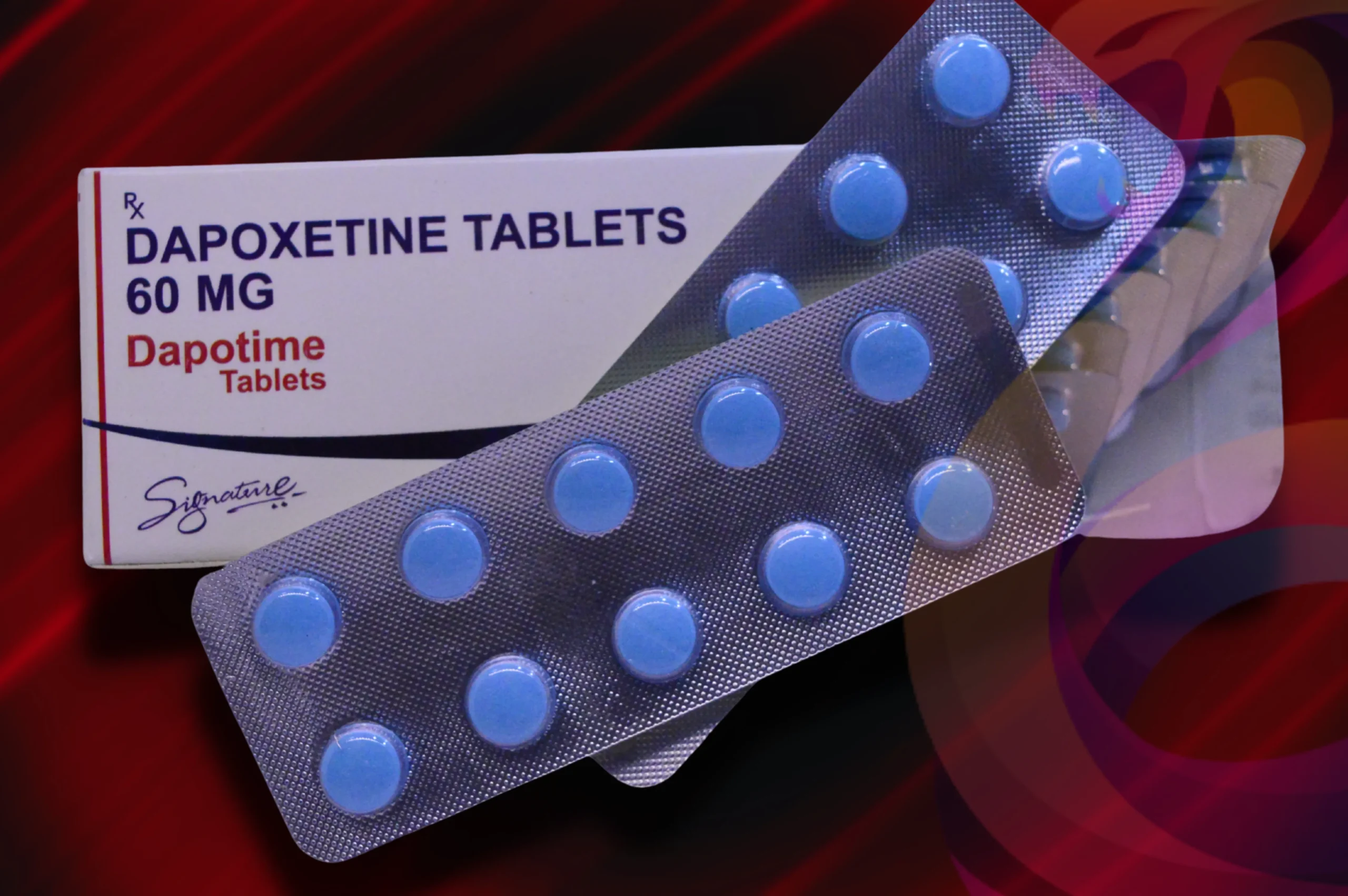 Dapoxetine 60 mg detail na blistr s balenim