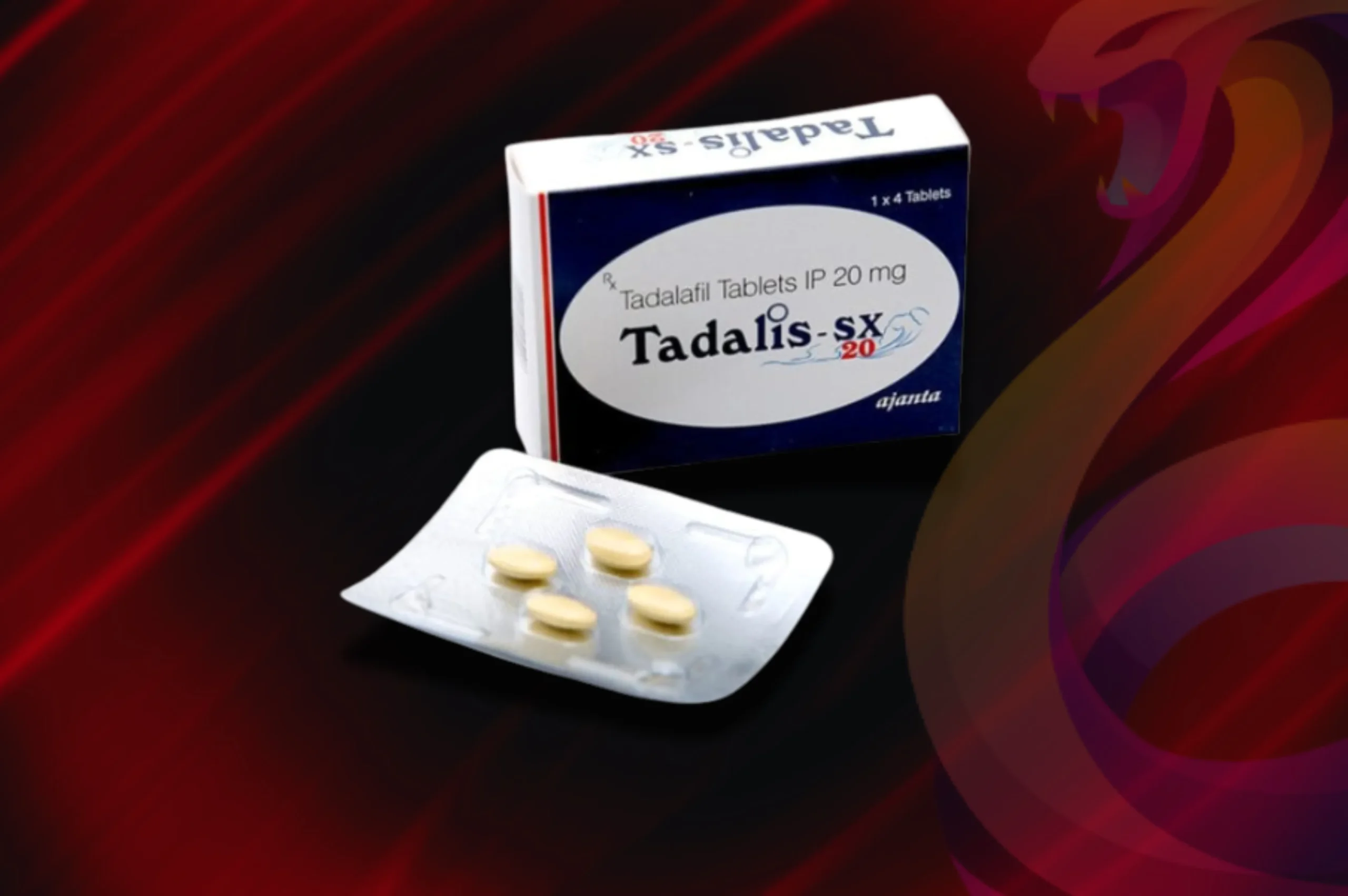 Tadalis produktova fotka balenie vcetne blistru